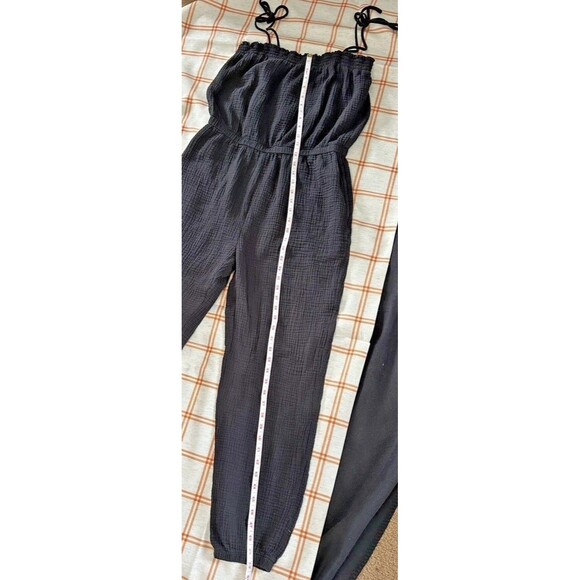 Z supply Mystic Kiara Guaze Jumpsuit Black Large - Picture 7 of 13